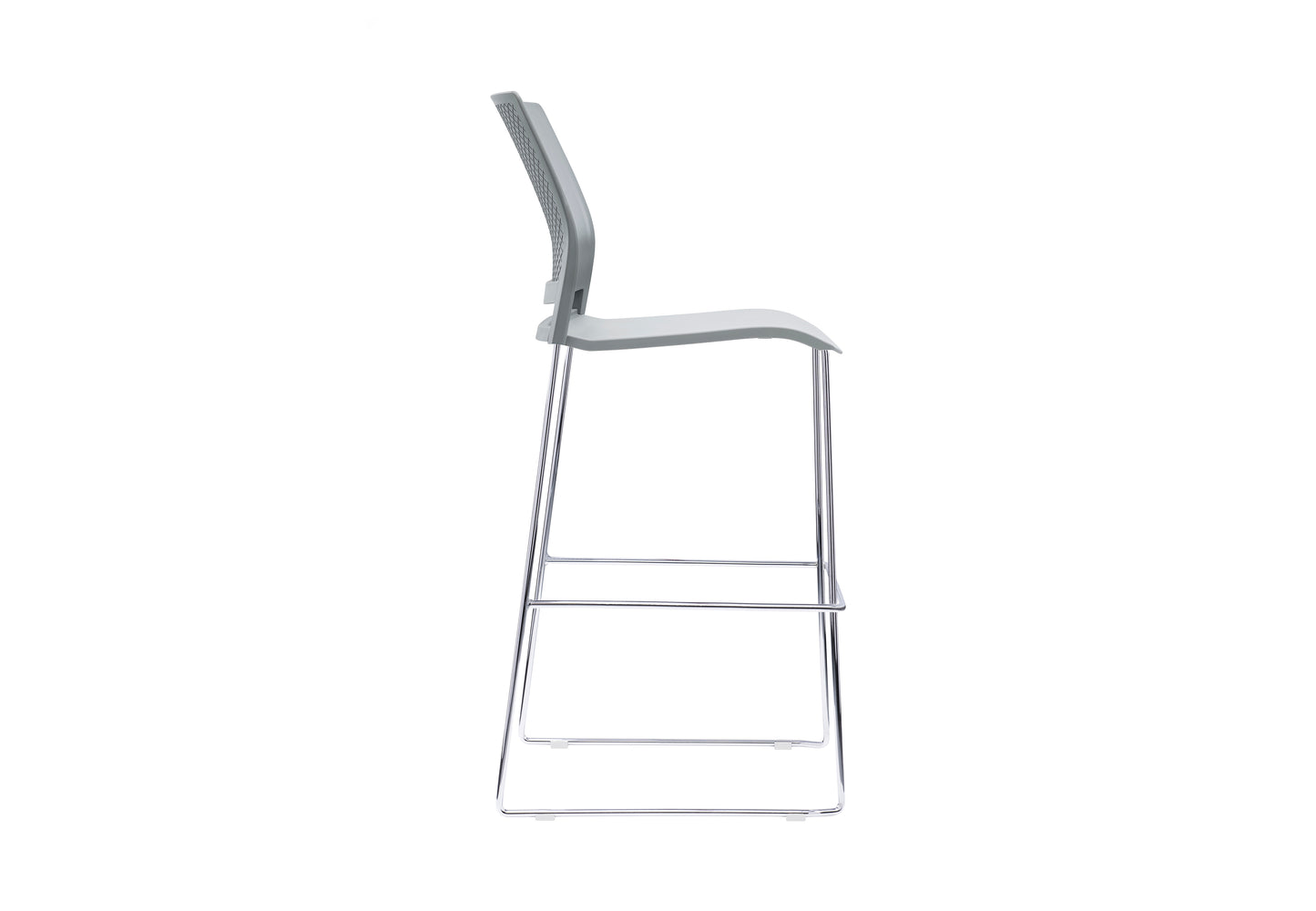 VERSE Stool with Chrome Frame - Black, Grey or White Shells