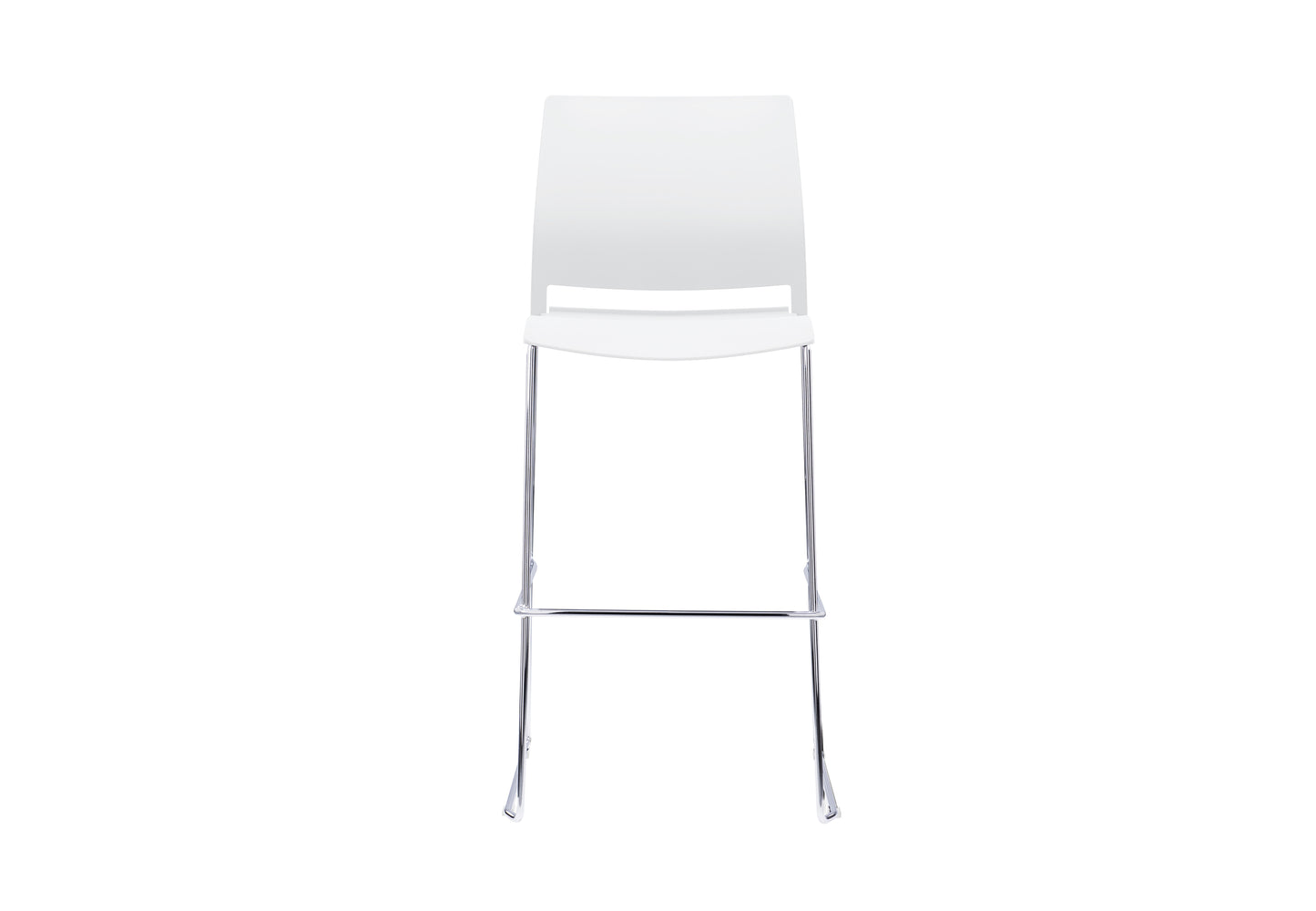 VERSE Stool with Chrome Frame - Black, Grey or White Shells