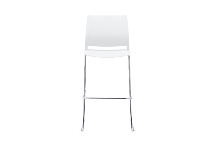 VERSE Stool with Chrome Frame - Black, Grey or White Shells