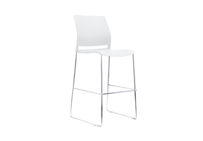 VERSE Stool with Chrome Frame - Black, Grey or White Shells