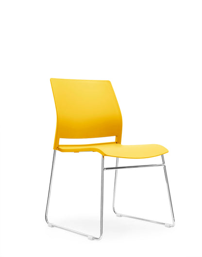 Columbia Meeting Chair/ Visitor Chair with Chrome Frame - Blue or Yellow Shells