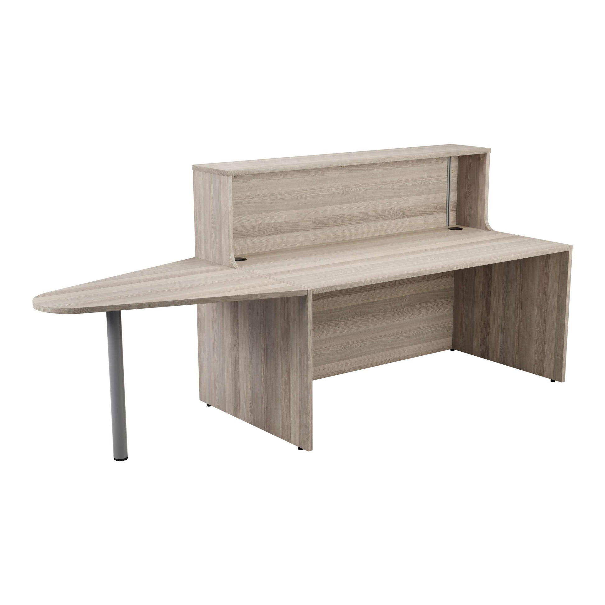 Reception Unit with Extension (FSC) | 1400 | Grey Oak/Grey Oak