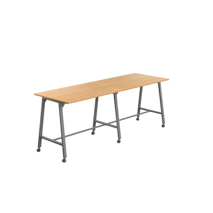 Titan Mobile High Maker Rectangular Table (FSC) | 1500 X 1000 | Anthracite/Ellmau Beech