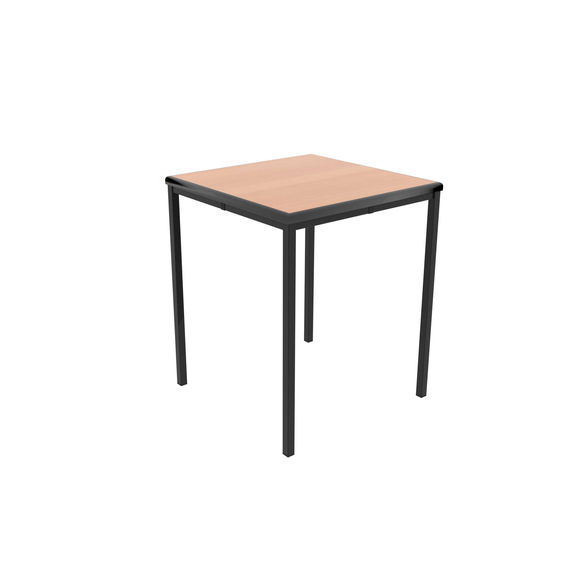 Titan Flat Pack Classroom Table | 600 X 600 X 590 | Beech/Black