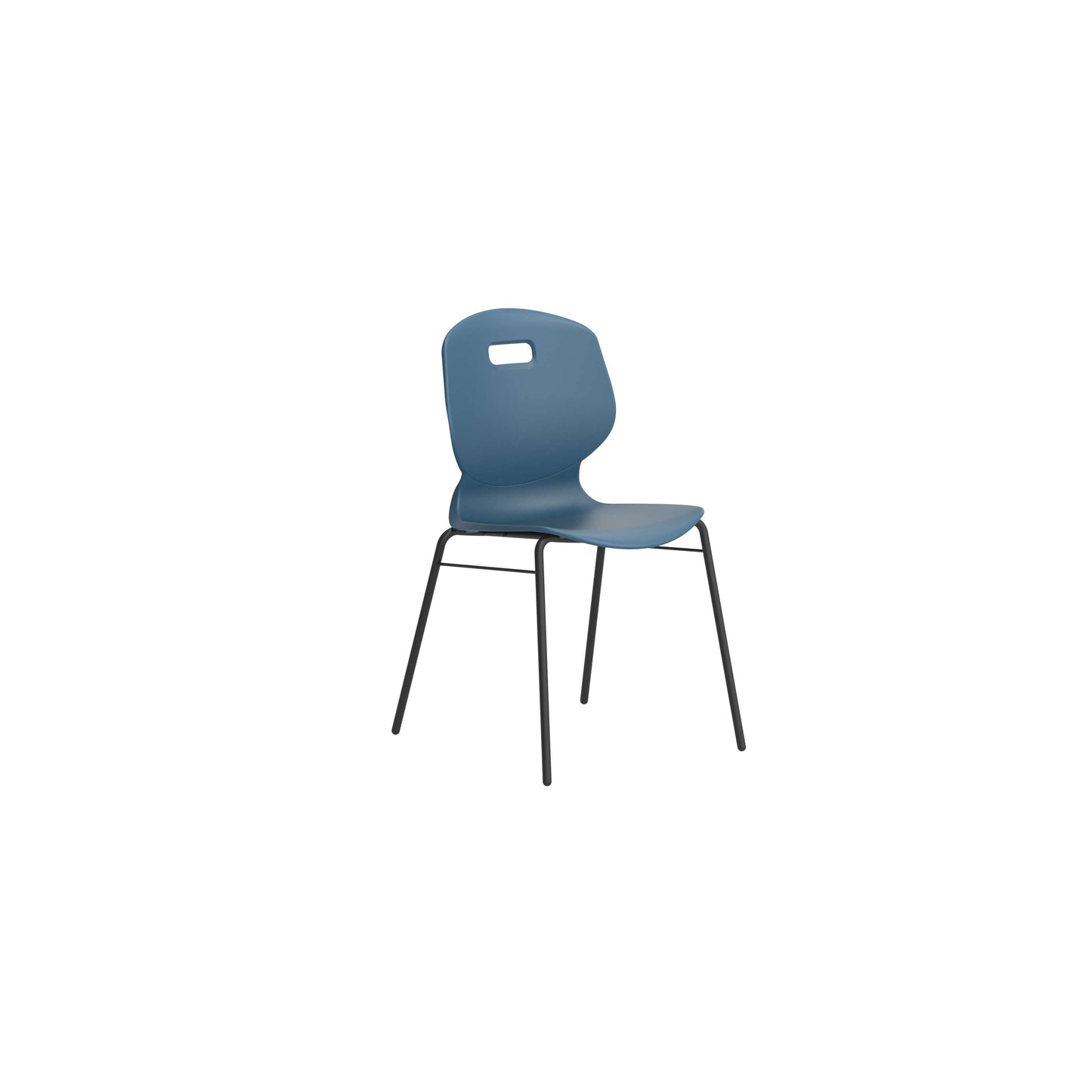 Titan Arc 4 Leg Chair with Brace | Size 6 | Steel Blue