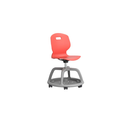 Titan Arc Community Swivel Chair | Coral