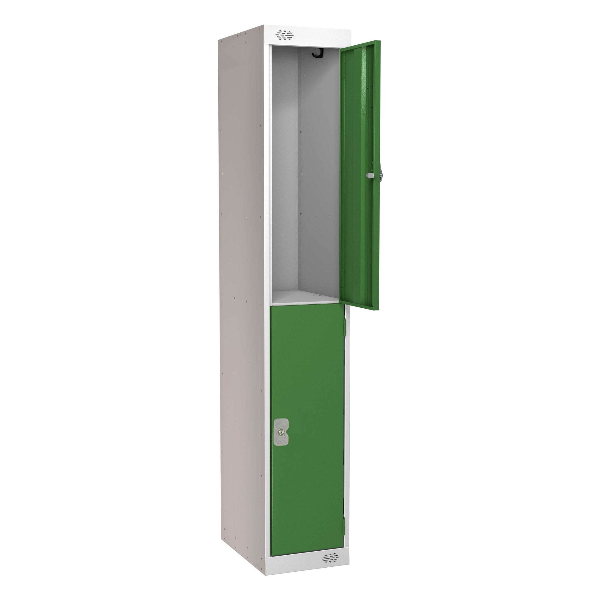 Locker | 2 Door | 300mm Deep | Green/Grey