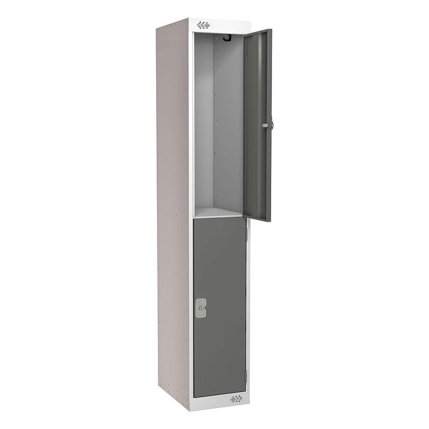 Locker | 2 Door | 450mm Deep | Dark Grey/Grey