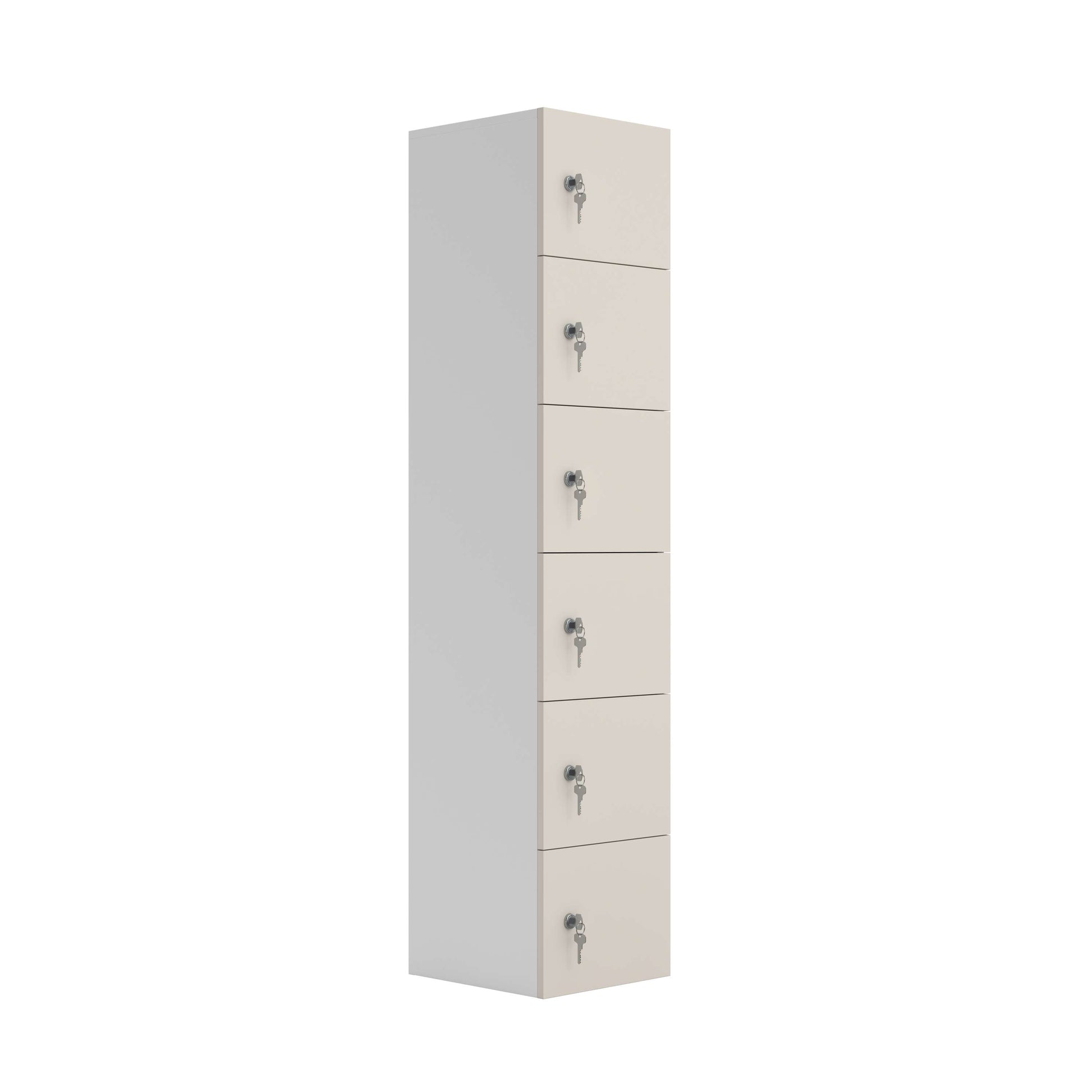 Six Door Unit Complete with Shelf, Coat Hooks, Cam Lock (FSC) | Grey