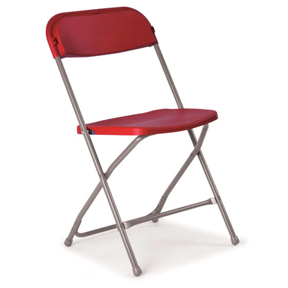 Flat Back Folding Chair | Burgundy