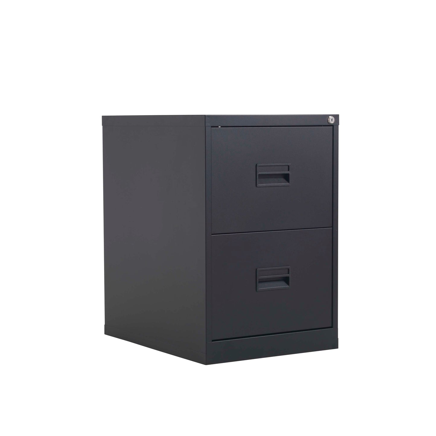 TC Steel 2 Drawer Filing Cabinet | Black