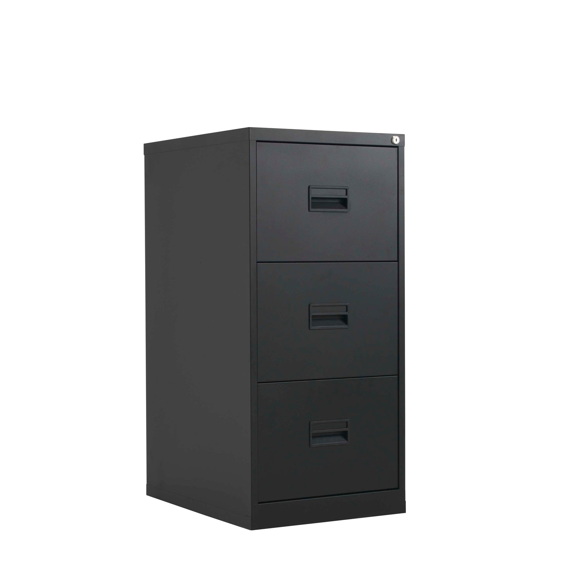 TC Steel 3 Drawer Filing Cabinet | Black