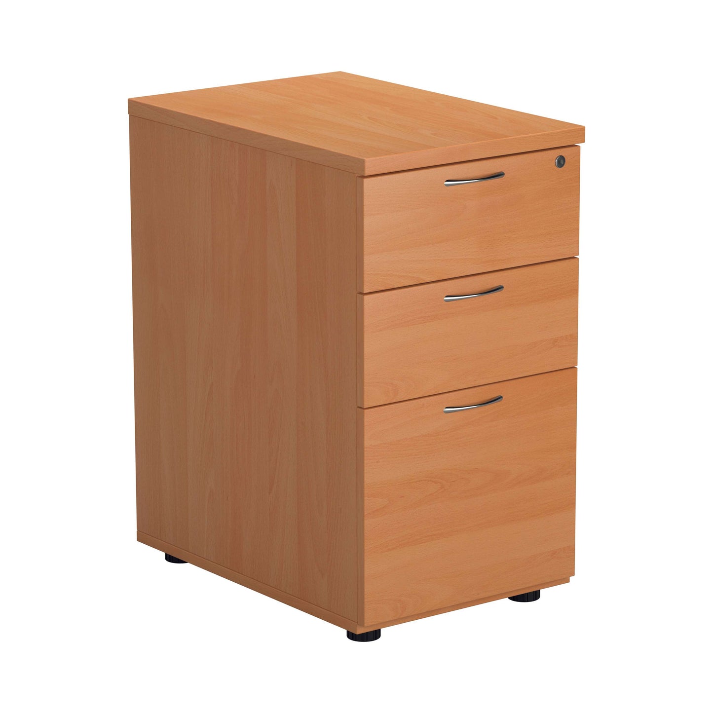 Essentials Desk High 3 Drawer Pedestal (FSC) | 600 Deep | Beech