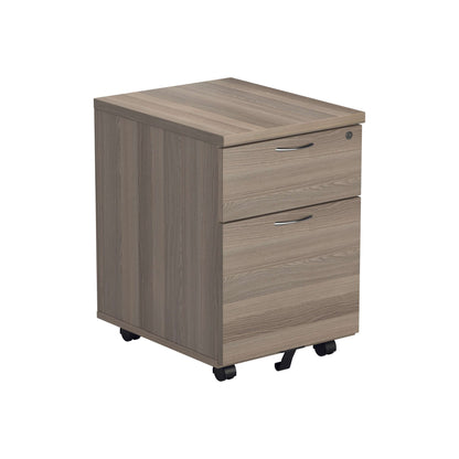 Mobile Pedestal 2 Drawer (FSC) | Grey Oak