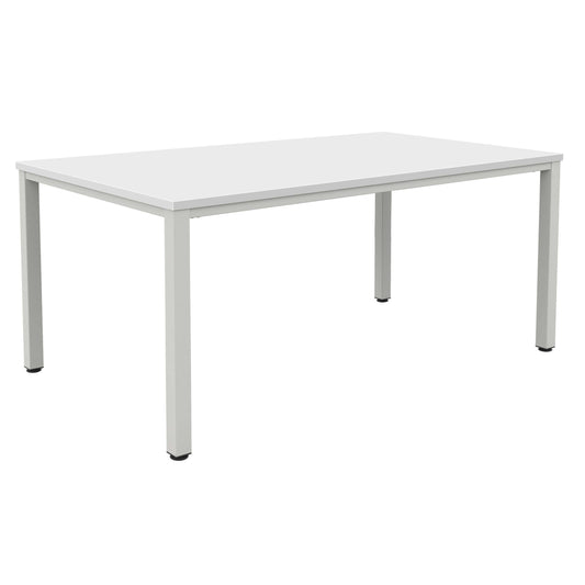 Fraction Infinity Rectangular Meeting Table (FSC) | 2400 X 1200 | White/Silver