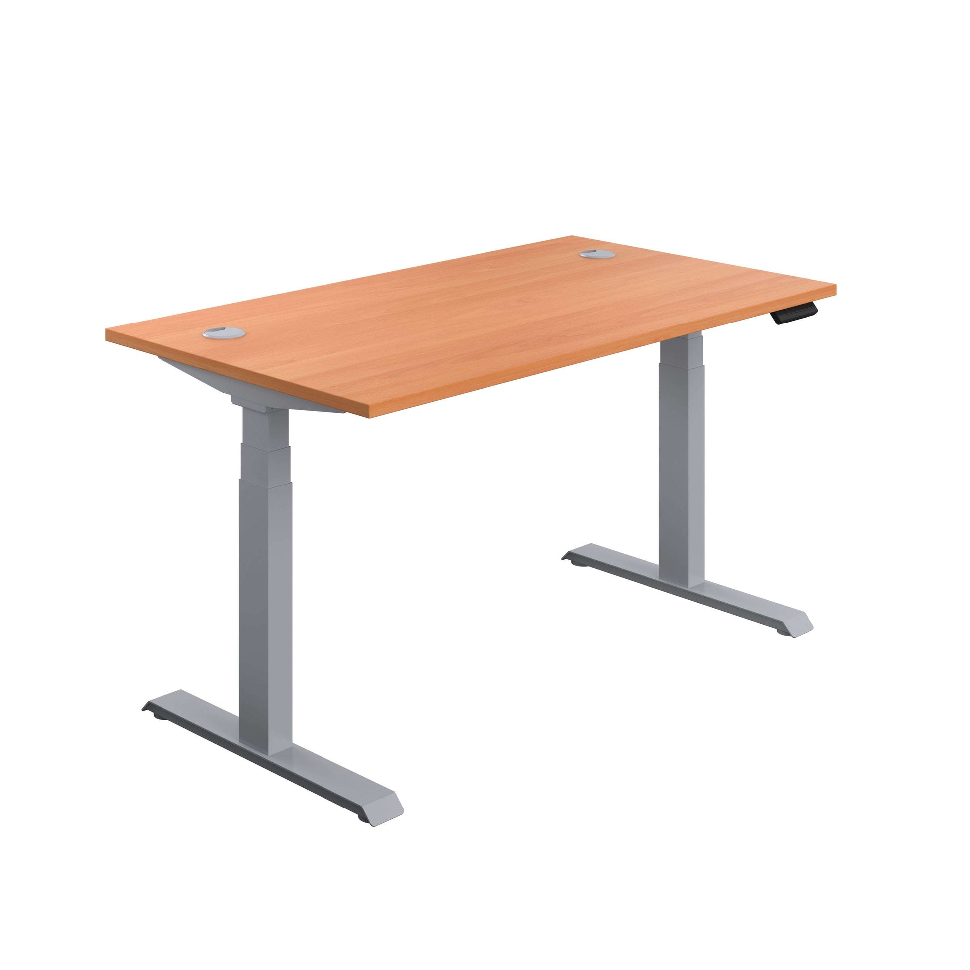 Economy Sit Stand Desk (FSC) | 1400 X 800 | Beech/Silver