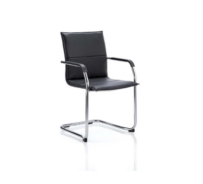Echo Visitor Cantilever Chair Bonded Leather With Arms
