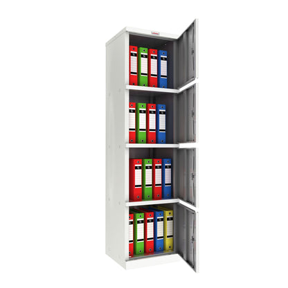 Steel 4 tier locker unit or 4 door storage unit - price includes delivery and build on site