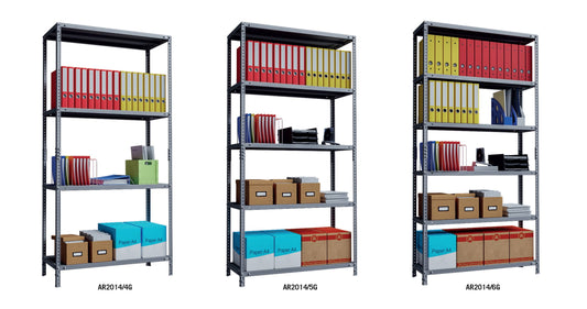 Steel static shelving - 4 , 5 or 6 Shelves, 2 widths, 2 depths - Price includes next day delivery to your door*